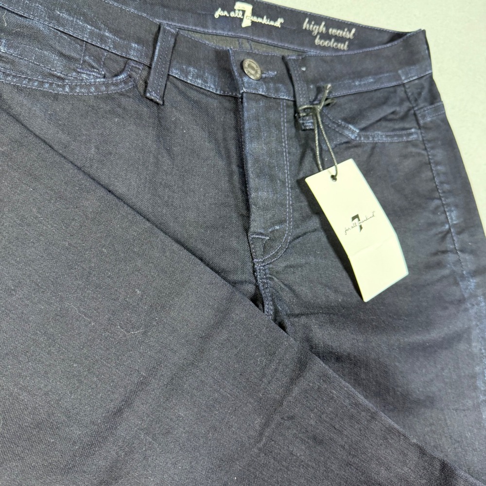 7 For All Mankind High Waist Bootcut Jeans Navy Blue Denim Womens‎ Size 27